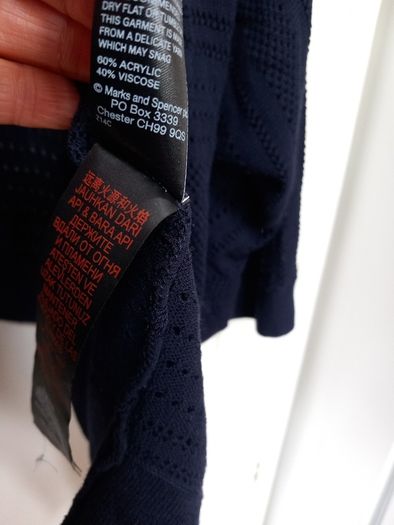 Navy M&S (S20) Loose Fitting Cardigan