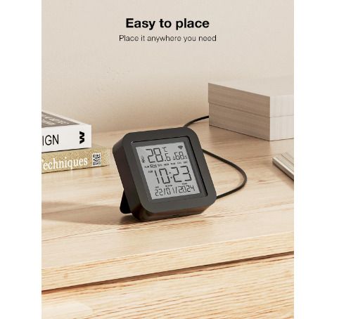GHome Smart WIFI Thermometer Hygrometer, Smart Digital Indoor Wireless Temperature Humidity Sensor with Alert, for Home Room Greenhouse Wall