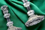 Vintage Pair Galway Crystal Candlesticks