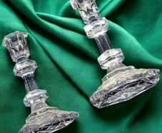 Vintage Pair Galway Crystal Candlesticks