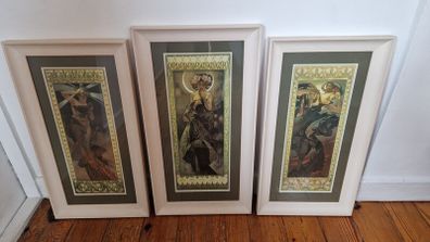 3 Frames with Mucha art