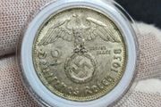2 Reichsmark 1938 B Vienna WW2 Silver Coin third Reich