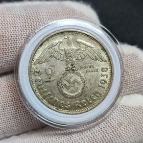 2 Reichsmark 1938 B Vienna WW2 Silver Coin third Reich