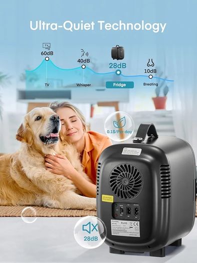 Mini Fridge Portable, 5 Liter/6 Cans Small Fridge Cooler & Warmer, Quiet, DC/AC Power, Cmpact Mini Fridge for Bedrooms, Office, Skincare, Car, Travel, Black