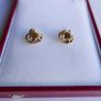 Vintage Solid 9ct Yellow Gold 375 Knot  Stud Earrings,  0,6g Image 2