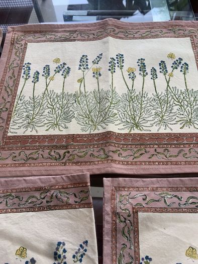 Cotton printed placemats x 6