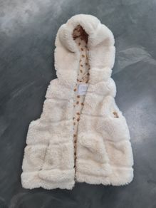 Zara faux fur gilet 2- 3 yo