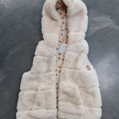 Zara faux fur gilet 2- 3 yo