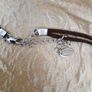 Per Una Long Multi-Faceted.Brown Glass Bead & Faux Leather Necklace Image 8