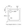 900 x 900 shower tray Image 2