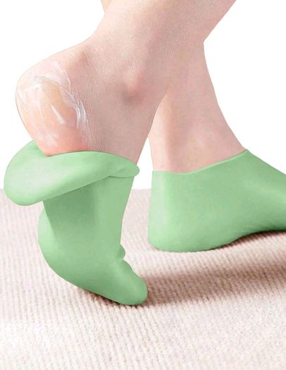 Green 1Pair Silicone Foot Care Socks