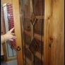 Solid Pine Display Cabinet / Bookcase with Leaded Glass Doors Image 8