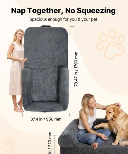 Human Dog Bed for Adults  Orthopaedic Memory Foam