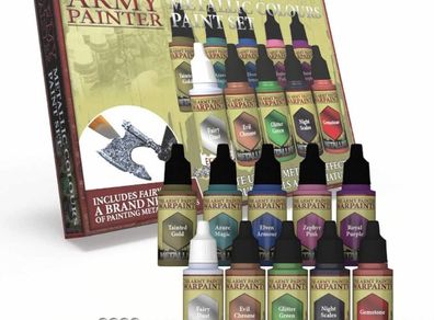 Metallic Colours Paint Set | 10 Acrylic Paints for Collectors in Wargames Miniature Model Painting