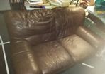 Two/Three Seater Gravy Brown Sofa .. Ideal for A Rented Property or Similar
