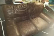 Two/Three Seater Gravy Brown Sofa .. Ideal for A Rented Property or Similar