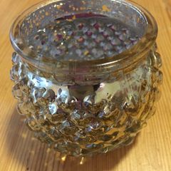 Shabby Chic Glass Votive Holder NEW