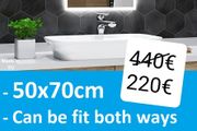 LED Bathroom Mirror Bluetooth Speakers 50x70cm Makeup Cosmetic Vanity Touch Switch Cold Cool Bright Light Illuminated