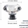 Clear Crystal Door Knobs, 12 Pcs 40mm Crystal Glass Door Drawer Knobs Diamond Cut Drawer Handles with 3 Sizes Screws for Cupboard Cabinet (MULTIPLE STYLES) Image 3