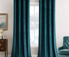 Thick Velvet Curtains for Bedroom 2 Panel Set, Elegant Home Decor