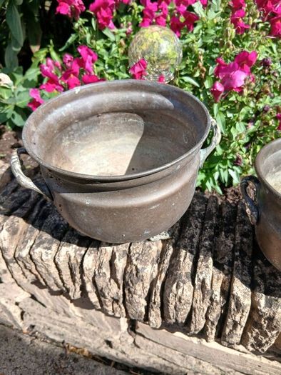 Antique Brass Pots