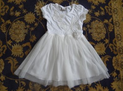 Girls white party dress NEXT 4-5yo