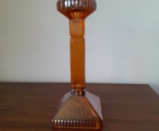Art Deco Carnival Glass Candlestick