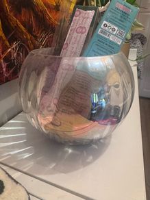 large decorative  glass bowl