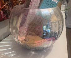large decorative  glass bowl