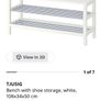 TJUSIG ikea bench with shoe storage Image 4