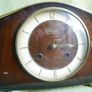 Rare Original Hermle 60s German Mid Century Teak Desk Mantel Chimny Clock By Hermle (the Clock Works Well And Keeps Time) Image 2