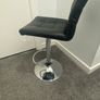 Black faux leather bar stool Image 3