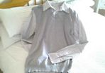 Men's Grey Pullover with Shirt Attached