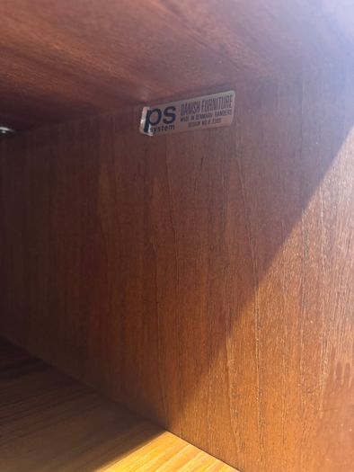 Mid Century Teak Modular Hanging Front Cabinet by PS Systems of Randers Denmark