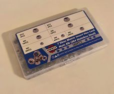 Nylon Insert Lock Nuts Kit 180pcs M3-M12 Stainless Steel