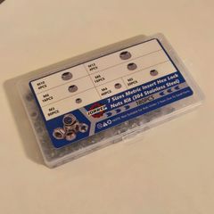 Nylon Insert Lock Nuts Kit 180pcs M3-M12 Stainless Steel