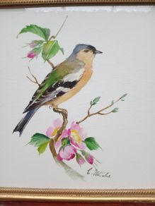 Antique porcelain handpainted tile