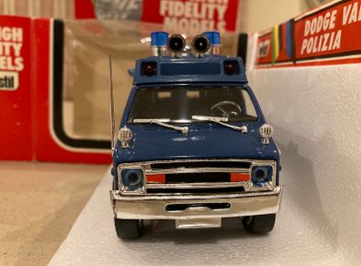 Dodge Police Van Italian Year 1978 Scale 1/24 Extremely Rare Polistil