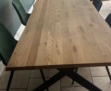 8 Seater Oak Dining Table + 4 Chairs