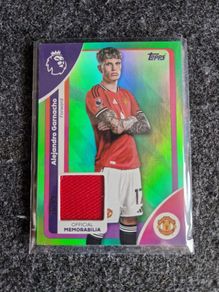 Topps Premier League Trading Cards Alejandro Garnacho 76/99 Player-worn Relic Patch