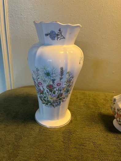 Anysley and Belleek Vases