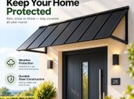 main image for ad Fixed Metal Door &amp; Window Awning  203 X 91cm Black Steel Canopy