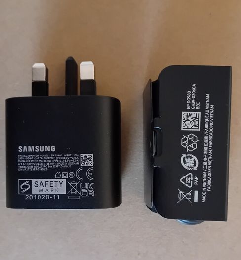 New Samsung Super fast charger 25W Plug and C type cable