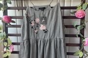 top Bnwt size 12 black &amp; white gingham top primark
