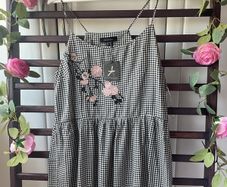top Bnwt size 12 black & white gingham top primark