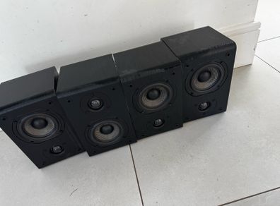 4 bookshelf speakers, passive connection