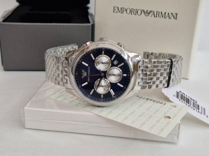 Emporio Armani 41mm Blue Dial Chronograph Watch AR11582