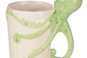 BRAND NEW Lisa Parker Octopus Ceramic Shaped Handle Mug