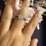 Moissanite and Zirconia ring Image 3