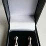 Vintage Sterling Silver 925 CZ Loop Drop Earrings 1,54g Image 3